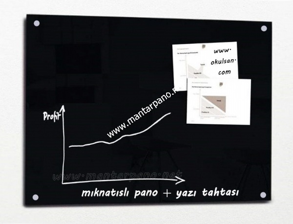 Mıknatıslı pano fiyatı manyetik yazı tahtası siyah 45x60 cm